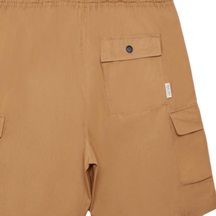 New Era Summer Picnic Woven Loose Solid Color Belt Design Five-Point Cargo Shorts Unisex shorts Khaki 14341251