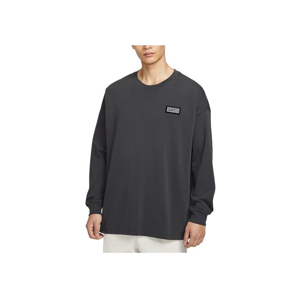 Nike Camiseta de Basquetebol de Manga Comprida de Corte Solto Devin Booker Masculina tops Preto Carvão HJ3345060