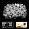 100pcs Disposable Tattoo Ink Cups Plastic Pigment Clear Holder Container Caps Tattoo Permanent Makeup Microblading Supply