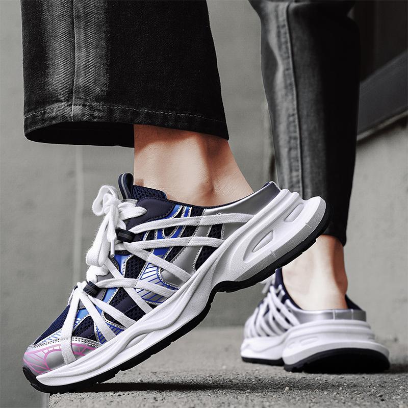 New Designer Half Sneakers Men Fashion Platform Mens Shoes 2025 Breathable Chunky Sneakers Men Summer Streetwear Shoes Sports