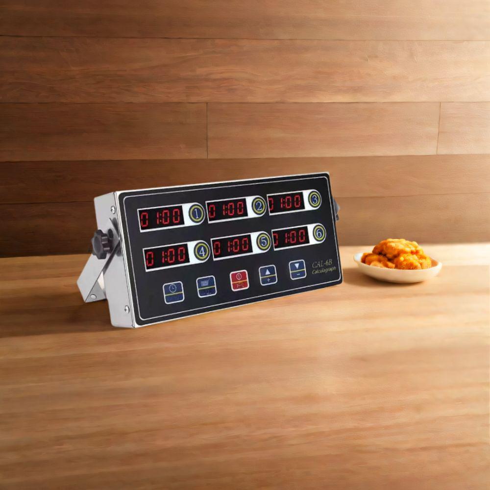 Timer Digitale Schermo 4/6/8 Canali per Pollo Fritto Volume Regolabile Dispositivo di Promemoria Cottura Timer LED per Cucina Commerciale