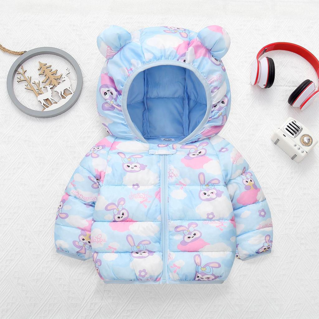 Children's Cartoon Down Cotton Jacket - Lightweight Spring/Autumn Outerwear for Toddlers (Boys & Girls)