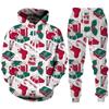 Y2k Newest Christmas 3D Print Hoodie/Suit Funny Santa Claus New Year Carnival Party Tracksuit Set Men Xmas Streetwear Clothing