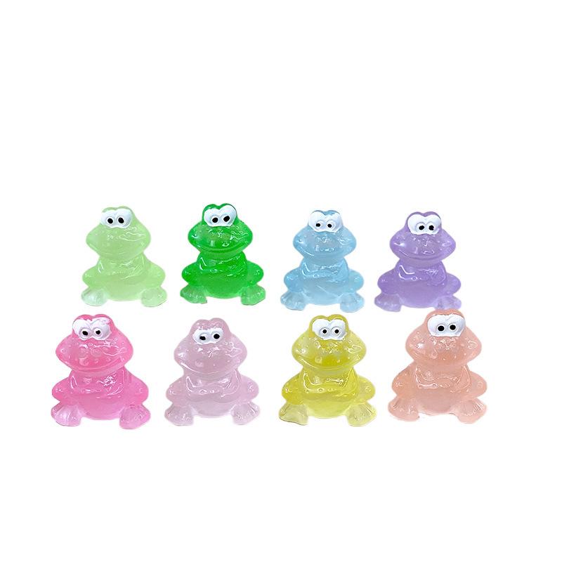 10-100pcs Cartoon Big Mouth Solid colored toad Figurine Resin Crafts DIY Big Mouth Frogs Statue Frogs Ornament Birthday Gift
