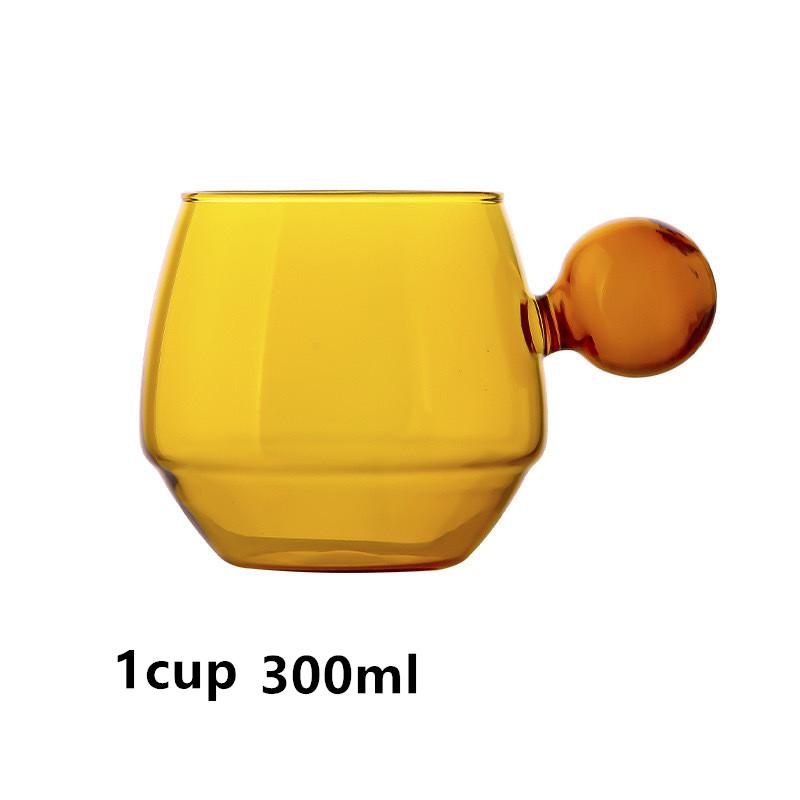 

300 мл стакан для воды красивая цветная стеклянная кофейная кружка с милой ручкой высококачественная посуда для питья чайная чашка 300ml