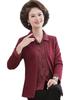Elegant Two-Piece Knit Top for Middle-Aged and Elderly Women - Stylish Long-Sleeved Spring/Autumn Wear