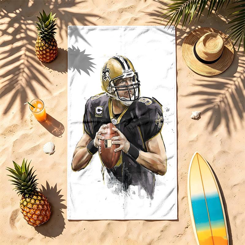 New Orleans Saints (19) Theme Beach Towel Sand Resistant Soft And Comfortable Suitable For The Pool Camping Yoga And Diving A Travel