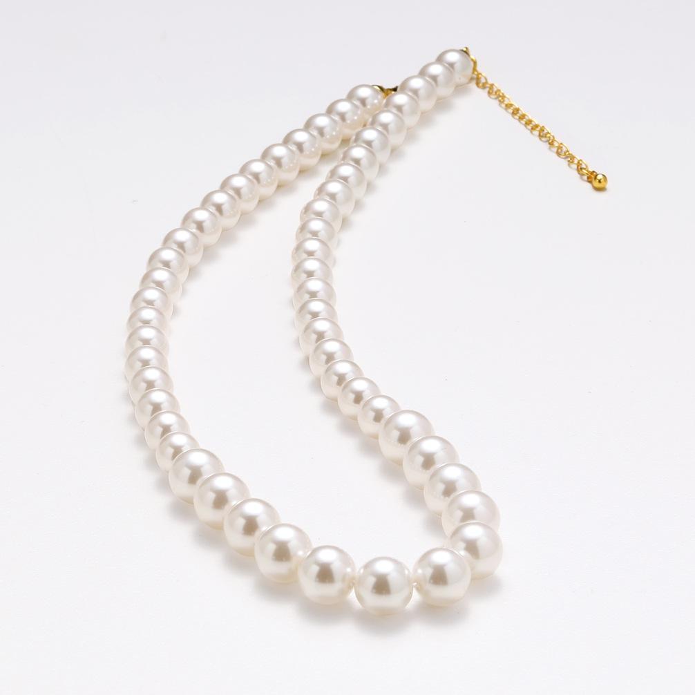 

Жемчужное ожерелье австралийское белое идеально круглое премиум-класса простое ретро ключичное цепочное ожерелье темперамент маленькое ароматное ветровое ожерелье