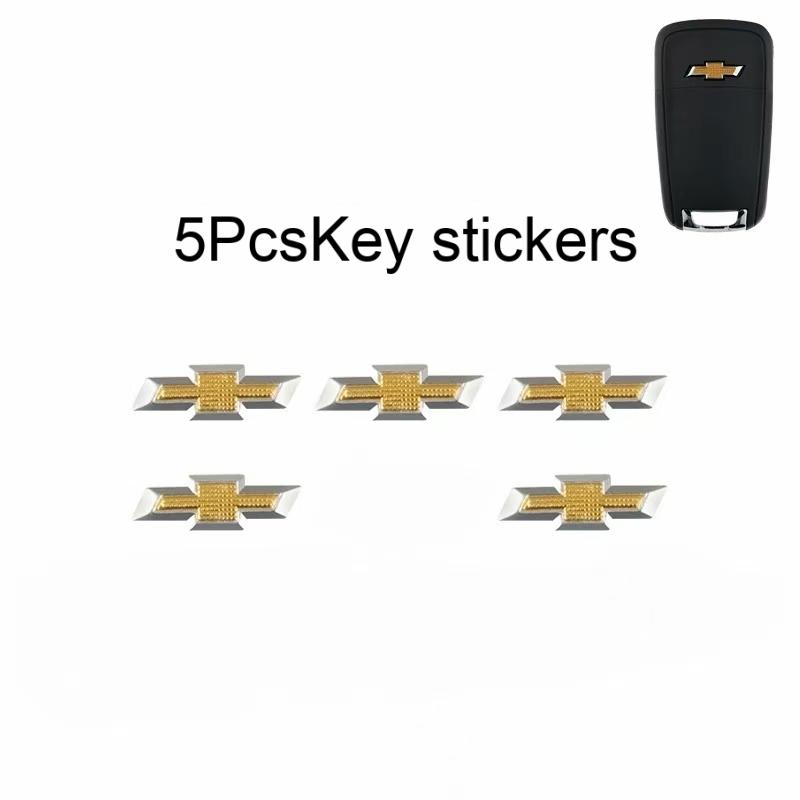 3D Metal Car Key Sticker Logo Emblem Logo/Steering Wheel Badge Stickers For Chevrolet Silverado Malibu Cruze Blazer Spark Aveo
