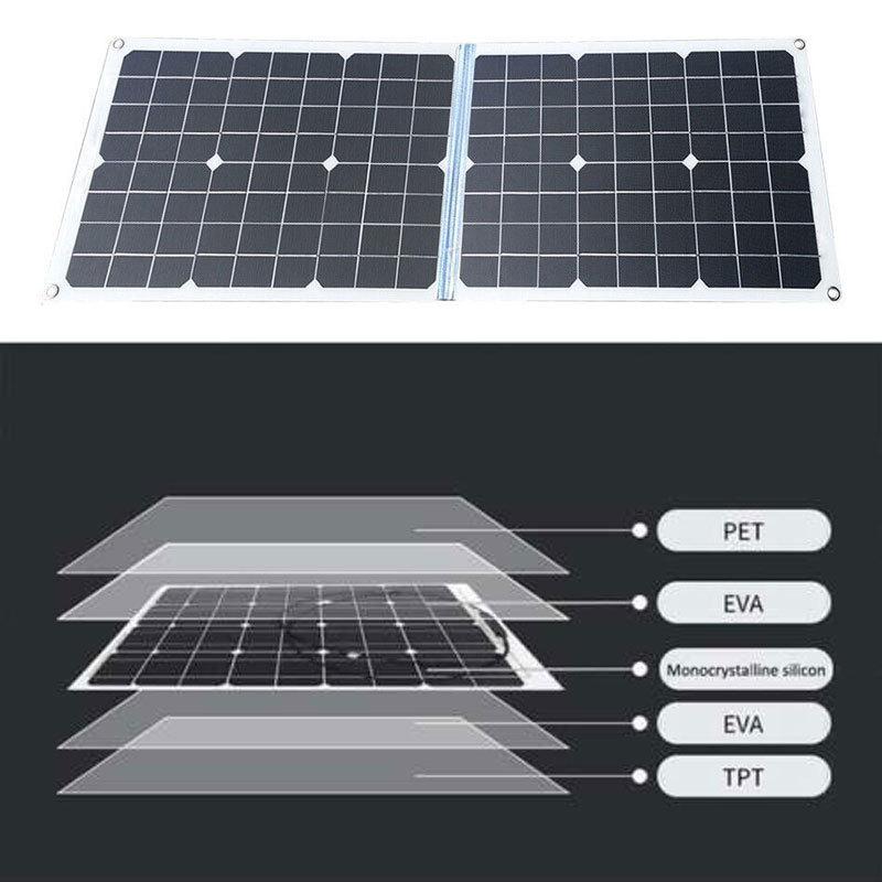 Faltbares Solarmodul Tragbares Solar-Faltmodul Geeignet für Camping, Mobiltelefone, Tablets und 5-18V-Geräte