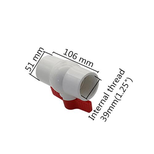 Garden Irrigation Waterstop Switch Water Control Pipe Fittings 1/2" 3/4" 1" 1.25" 1.5" 2" Female Thread PVC Ball Valve Drainage