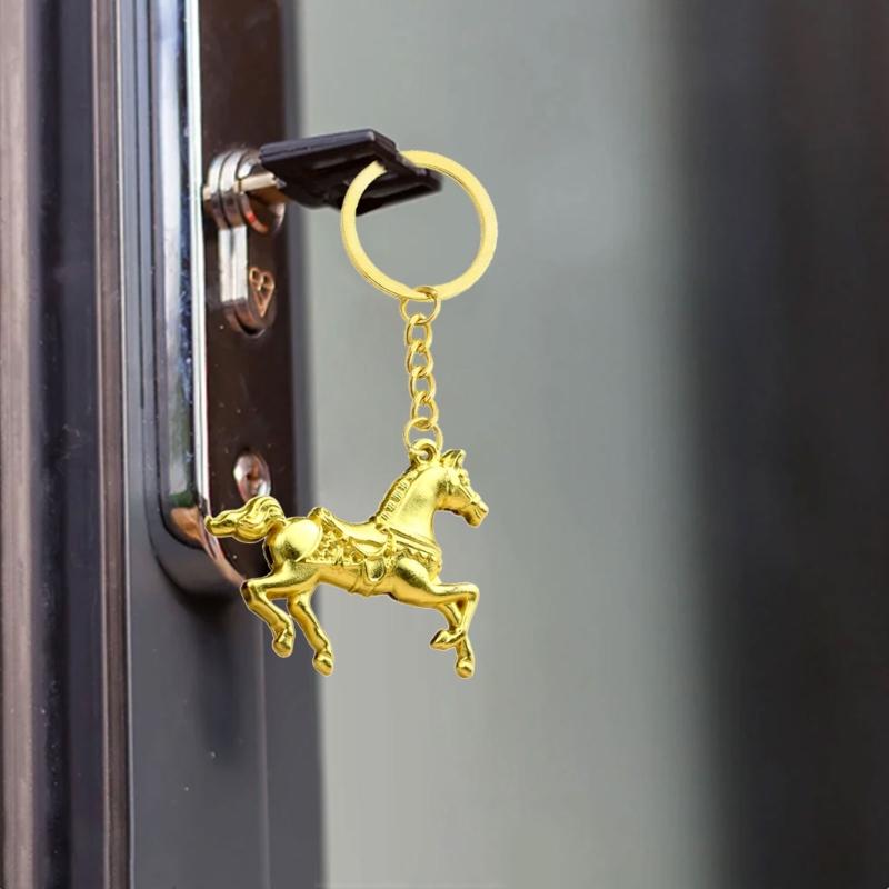 Zinc Alloy Horse Pendant Keychain Offering Long Time Durability Ideal For Keys Bags or Personal Style Enhancement