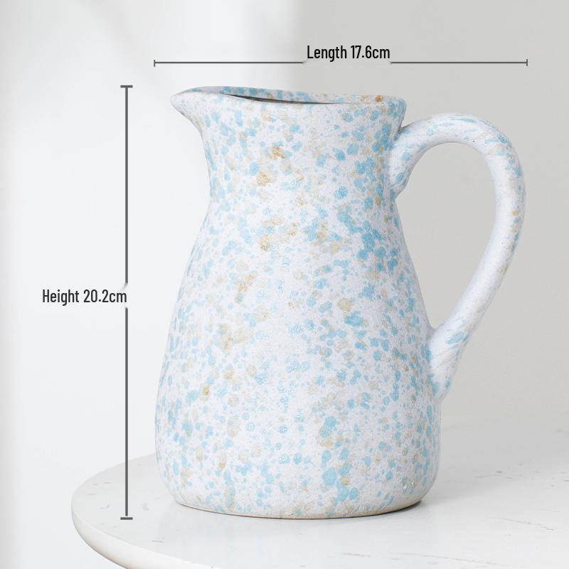 Minimalist Kiln-Fired Ceramic Vase: Home Living Room Decor for Fresh or Dried Flowers