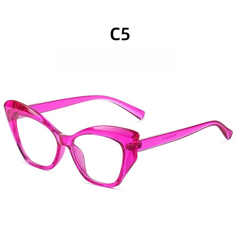 Fashion Blue Light Blocking Ladies Glasses Frame Ultralight Cat-eye Flat Glasses Optical Prescription Glasses Frame Women 62604