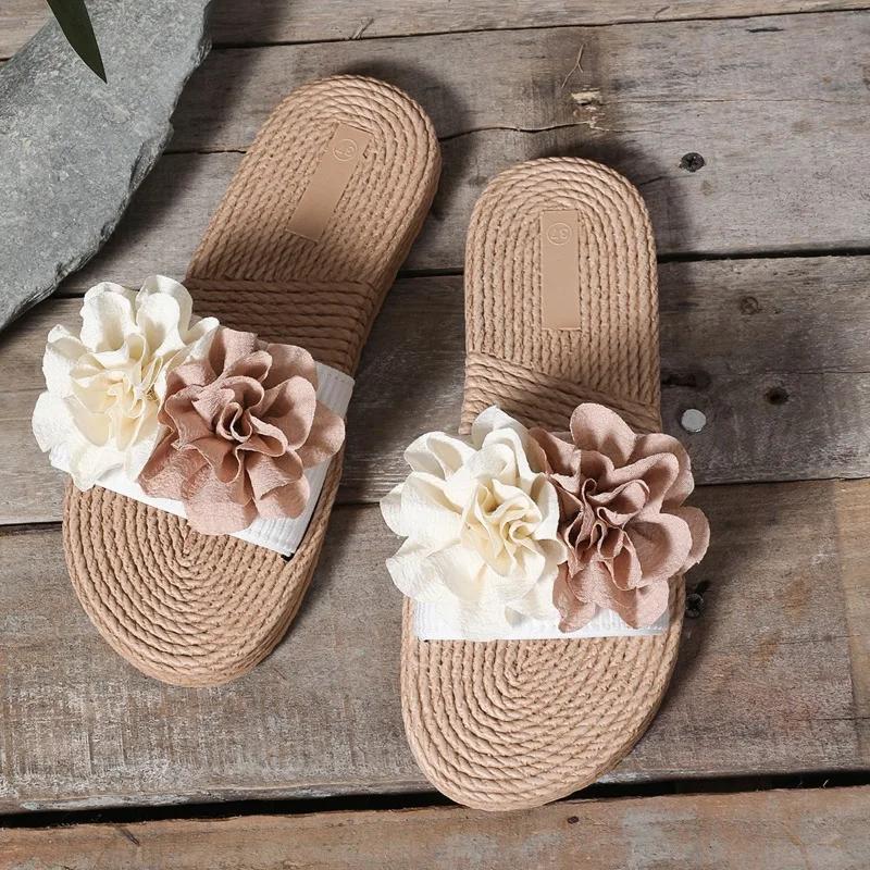 Light Female Shoes Open Toe Women's Slippers Outdoor Casual Slippers Women Mixed Colors Floral Plus Size Flat with Sandals