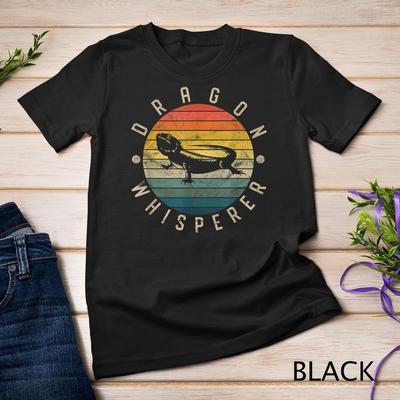Bartagamen-Flüsterer Vintage Sonnenuntergang Eidechse Reptil T-Shirt Unisex T-Shirt