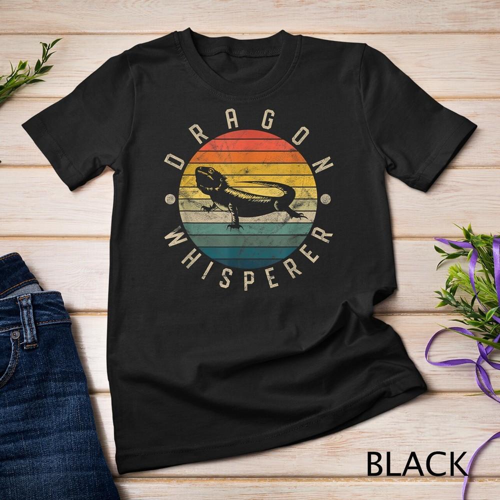 

Bearded Dragon Whisperer Vintage Sunset Lizard Reptile T-Shirt Unisex T-shirt XL
