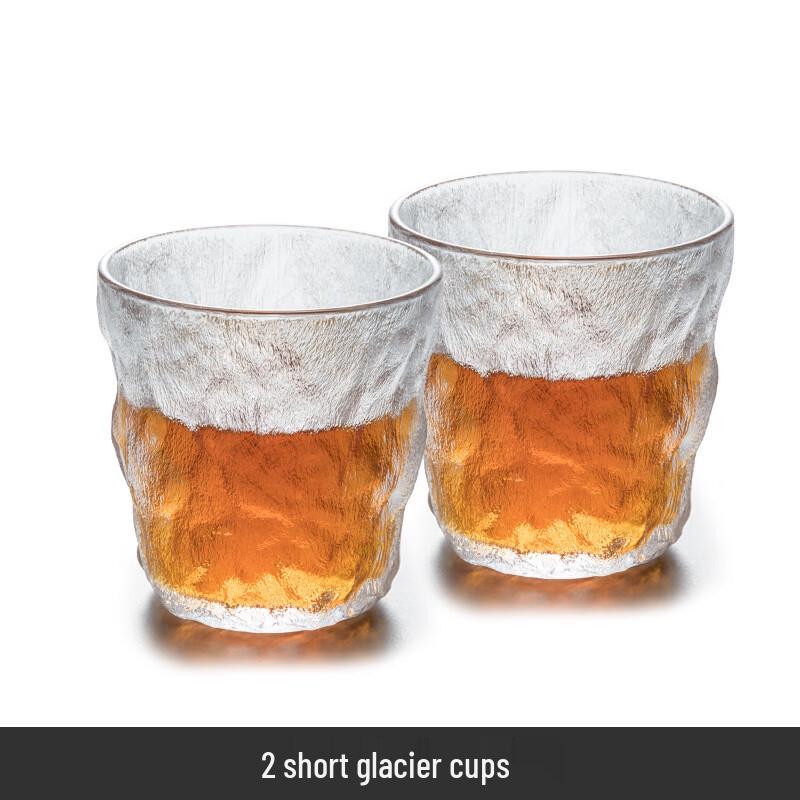 Chuangqi Tree Pattern Frosted Glacier Glass Cup Set (2-piece)