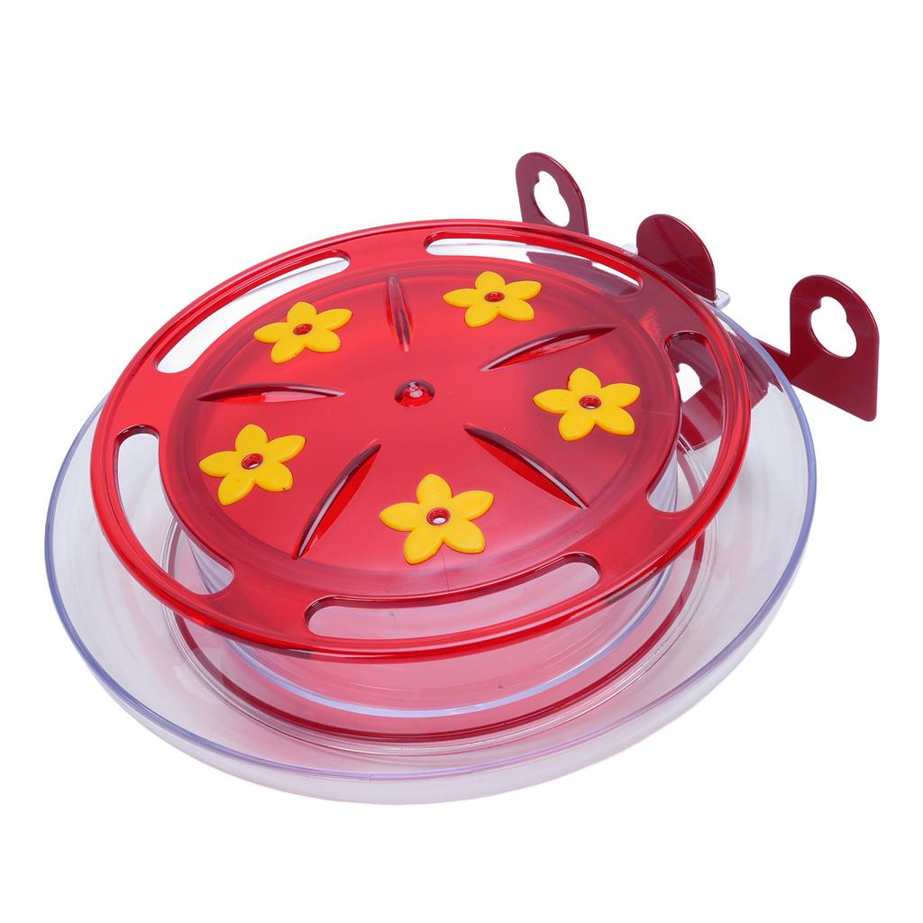 Window Hummingbird Feeder 5 Feeding Ports Easy Refill Bird Feeder with Strong Suction Cup for