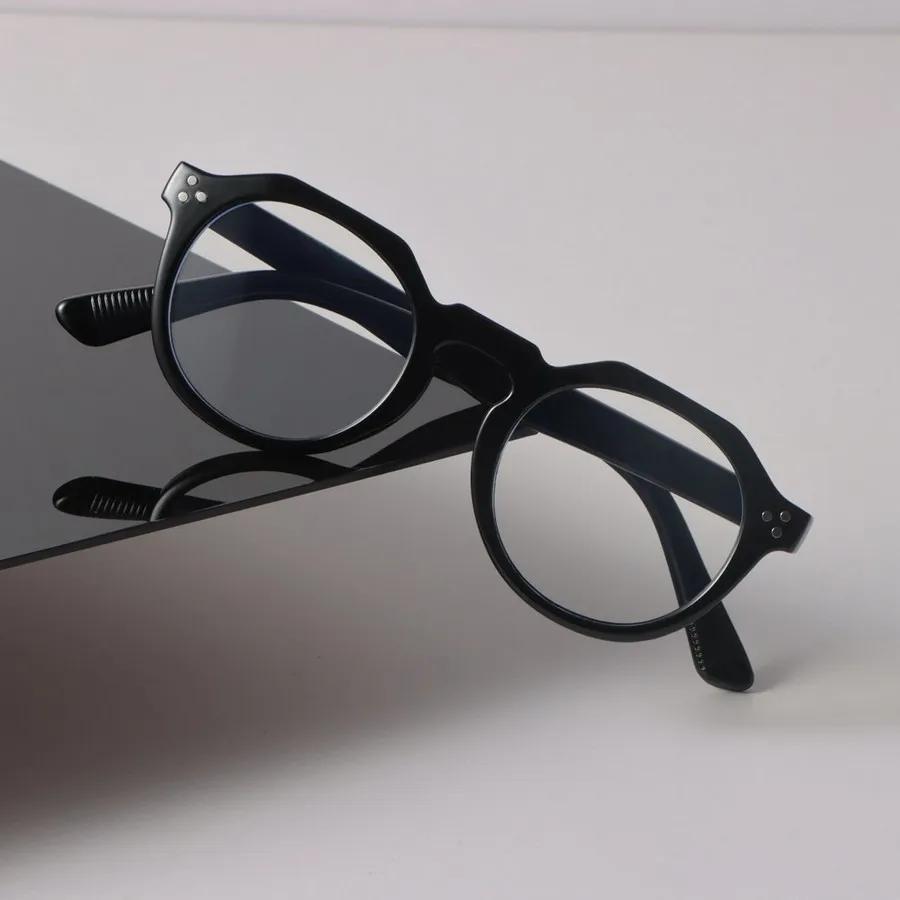 Trendige Runde Brille Damen Herren Minimalistisch Transparente Brille Retro Klarer Linsenrahmen Brille Oculos