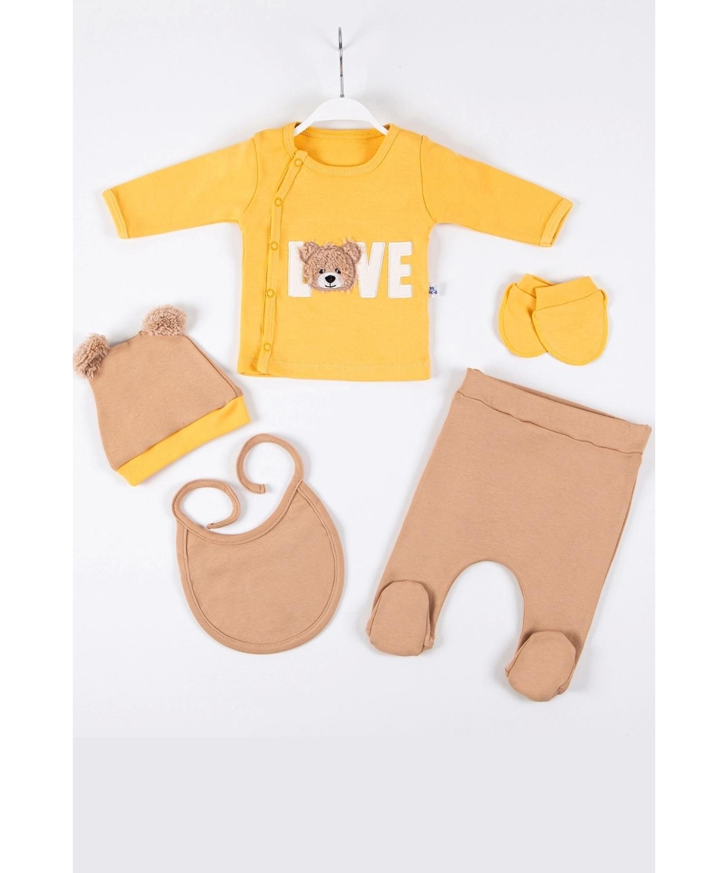 

Набор из 5 предметов из 100% хлопка с вышивкой Love Bear для маленьких мальчиков в больнице