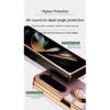 Luxuriöse, stoßfeste Hülle, Hartschale für Samsung Galaxy Z Fold 6 5 4 Fold6 Fold5 Fold4 5G, galvanische Magnetringhalterung, Telefonhülle