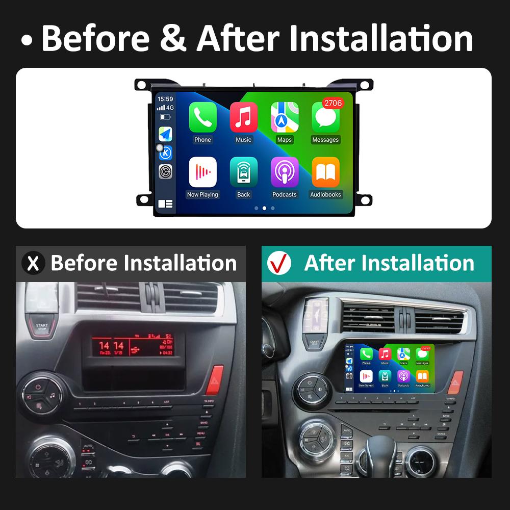 Navigație GPS Bluetooth 7 inch Pentru Citroen DS5 2010 2011 2012 2013 - 2017 Wireless Carplay Android 14 Autoradio Ecran QLED IPS WIFI