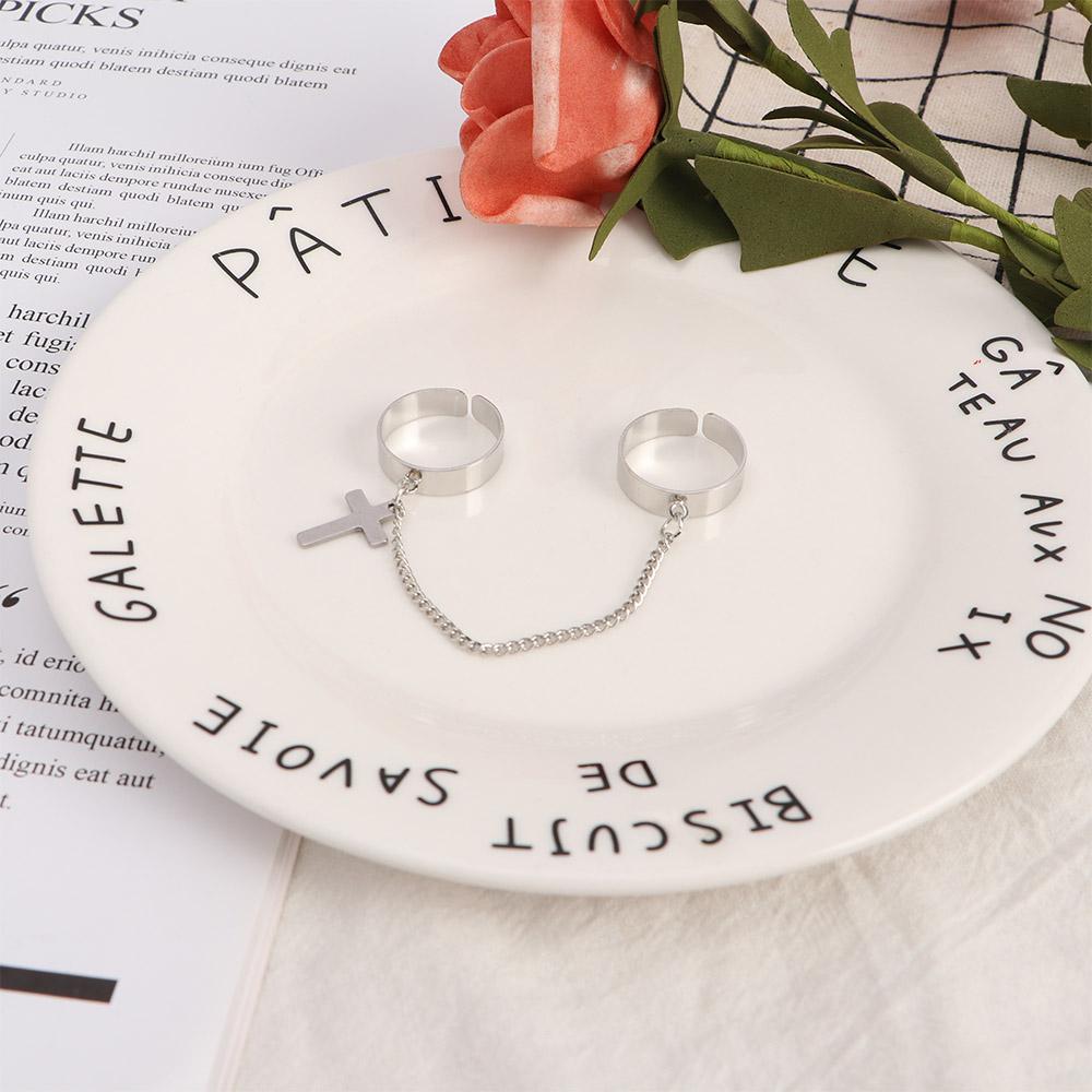 

Tassel Chain For Women Man Multi-layer Opening Ring Joint Chain Buckle Finger Ring Party Jewelry срібний