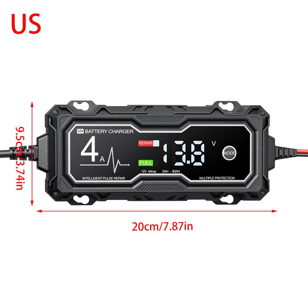Battery Maintainer Motorcycle Accessories With LED Display Automatic Trickle Maintainer Float Charger Desulfator Multiple