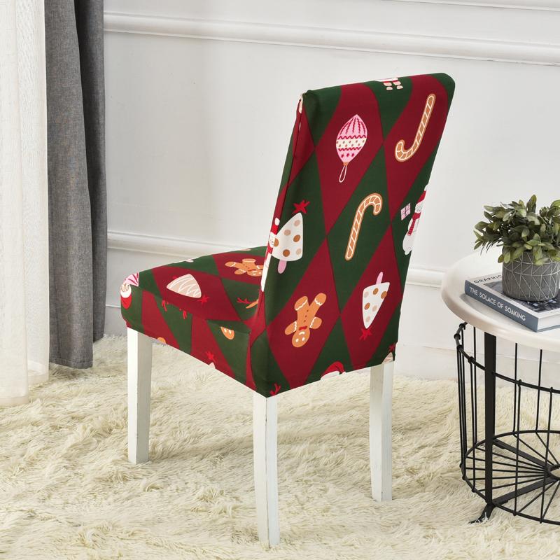 Christmas decoration stretch covers chair cover for dining room office banquet chair protector elastic material armchair cover