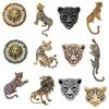 Stylish Tiger Head Animal Brooch: Trendy Leopard Print Pin for Clothing Accessories