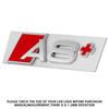 1PC 3D Aluminum Car Rear Trunk Logo Tail Badge Sticker Decal For AUDI A3 A4 A5 A6 A7 A8 A3+ A4+ A5+ A6+ A7+ A8+  Letters Emblem