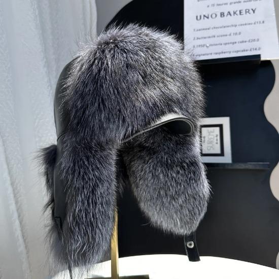 New genuine fox fur ear-protecting hat Men real raccoon fur bomber hat Women winter warm fur real sheep leather snow hat