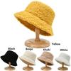 Winter Casual Lamb Wool Soft Fisherman Cap Bucket Hat Sun Cap Panama Hat
