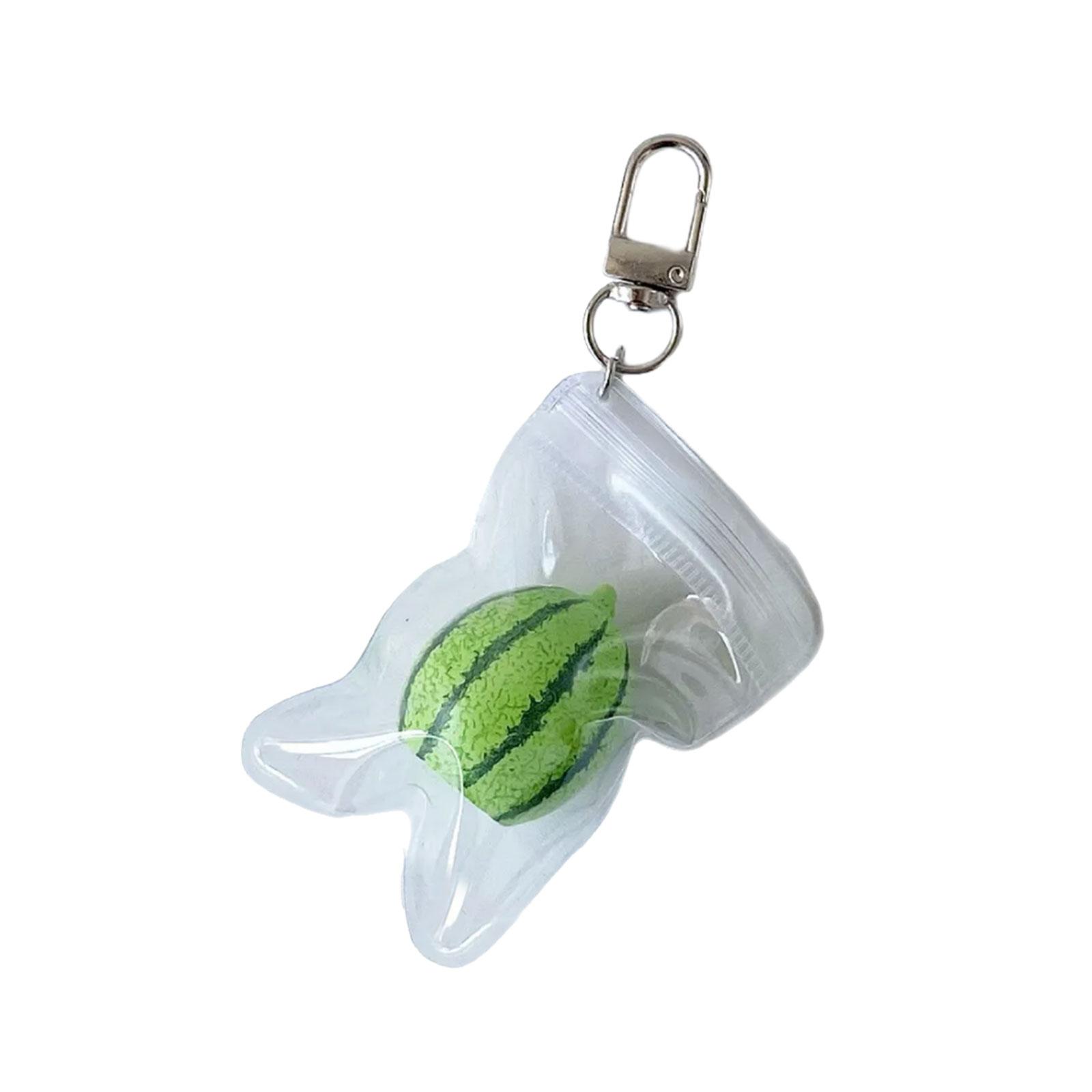 

Adorable Watermelon Key Ring Alloy Keychain Lightweight Phone Charm Korean Style Gift For Girls Teens