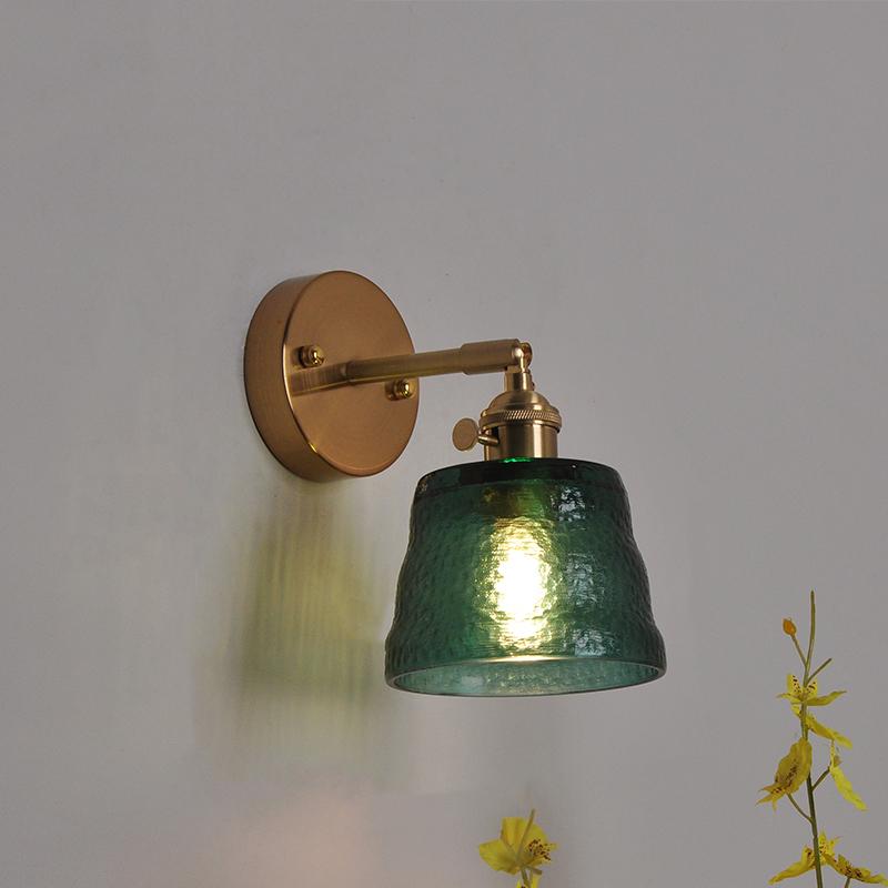 Lampada da muro di vetro riprodotta in forma diurna lampada da muro di vetro per la testa di un letto moderno nordico lampada da