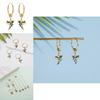 Hummingbird Animal Earrings Alloy Water Drilling Stylish Hoop For Women