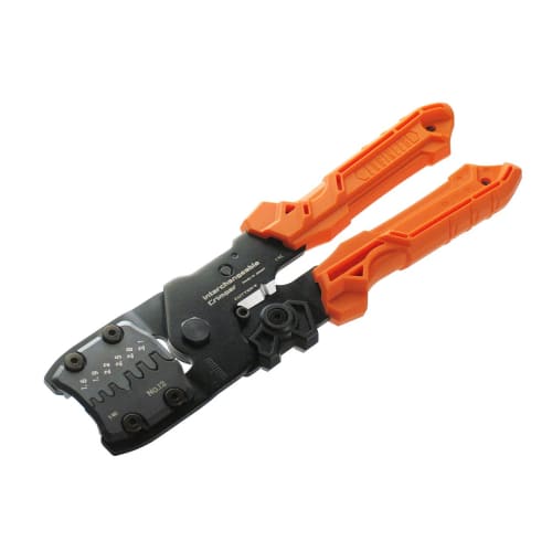 ENGINEER PAD-12 Precision Crimping Pliers with Interchangeable Dies, Crimping Tool for Open Barrel, Medium Terminals