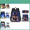 Astro Bot Student Backpack Threepiece Set With Breathable Oxford Fabric For School Kids