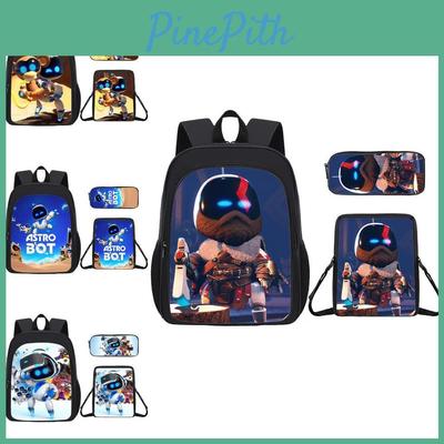 Astro Bot Studentenrucksack Dreiteiliges Set Mit Atmungsaktivem Oxford-Gewebe Für Schulkinder