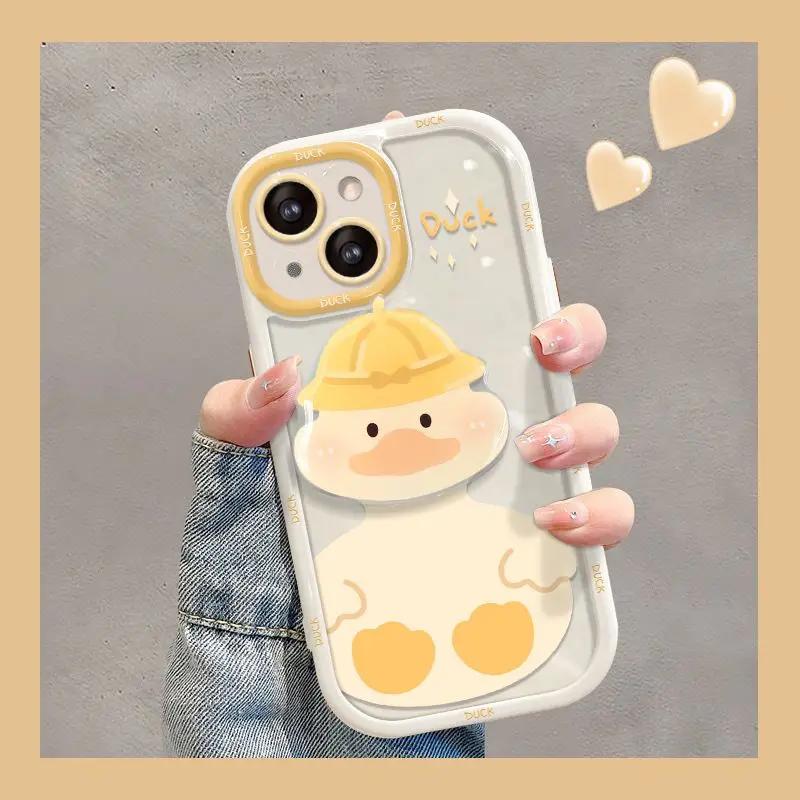 Hülle Für Realme C67 C65 C63 C61 C55 C53 C51 C35 C33 C30S C25Y C21Y C20 12 Pro Plus Hülle Niedliche fette Ente Katze Blume