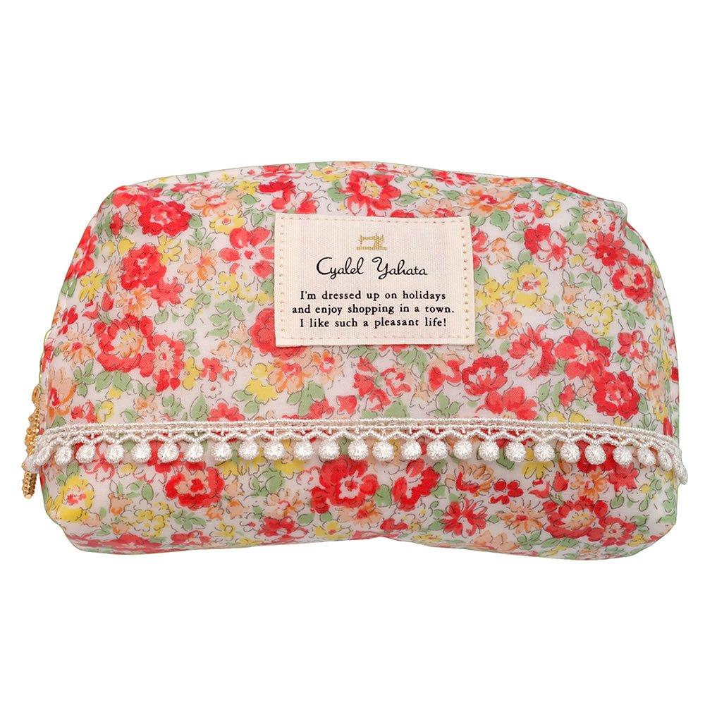 

Cyalel Yahata Makeup Made in Square Cosmetic Small Item Floral Modern Pretty Red Pouch, Japan, Pouch, Cute, Lightweight, Holder, Print, Modern, Cute,