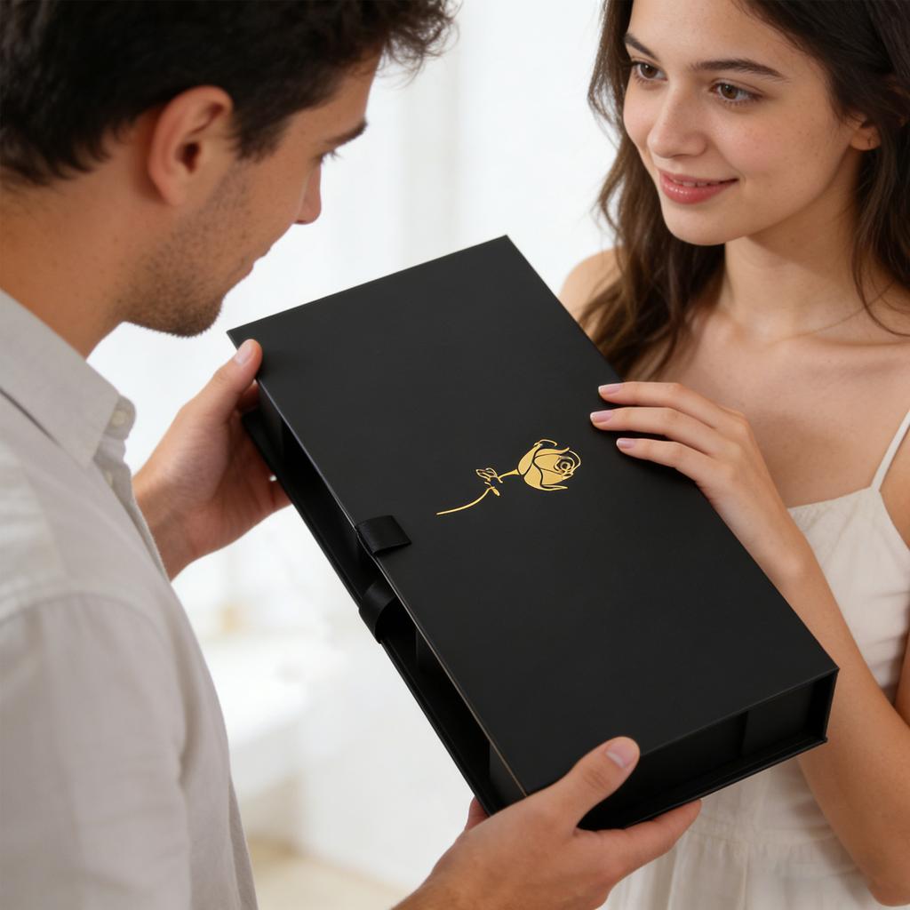 2 Empty I Love You Box Valentine's Day Gift Box, Thick Letter-shaped, Fillable Flower Gift Box Valentine's Day And Mother's Day Gift Box (black)