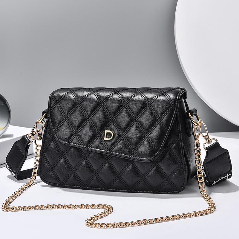 

Сумка 2025 Новая Модная Портативная Женская Сумка Кроссбоди Ромбовидная Женская Сумка Мода Икра На Плечо чёрный