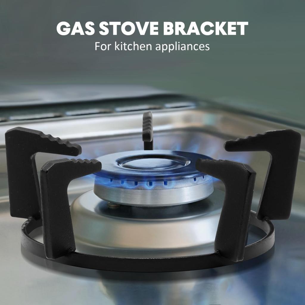 STOBAZA Cast Iron Gas Stove Rack, 7.5-inch, Non-Slip Pot Support Holder, Cookware Stabilizer, Stove Bracket for Home Gas Stoves, Grills, and BBQs