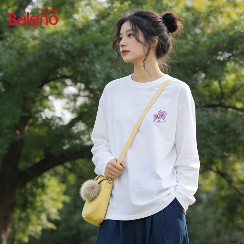 Baleno Women's Autumn 2026 Pure Cotton Loose Long Sleeve T-shirt