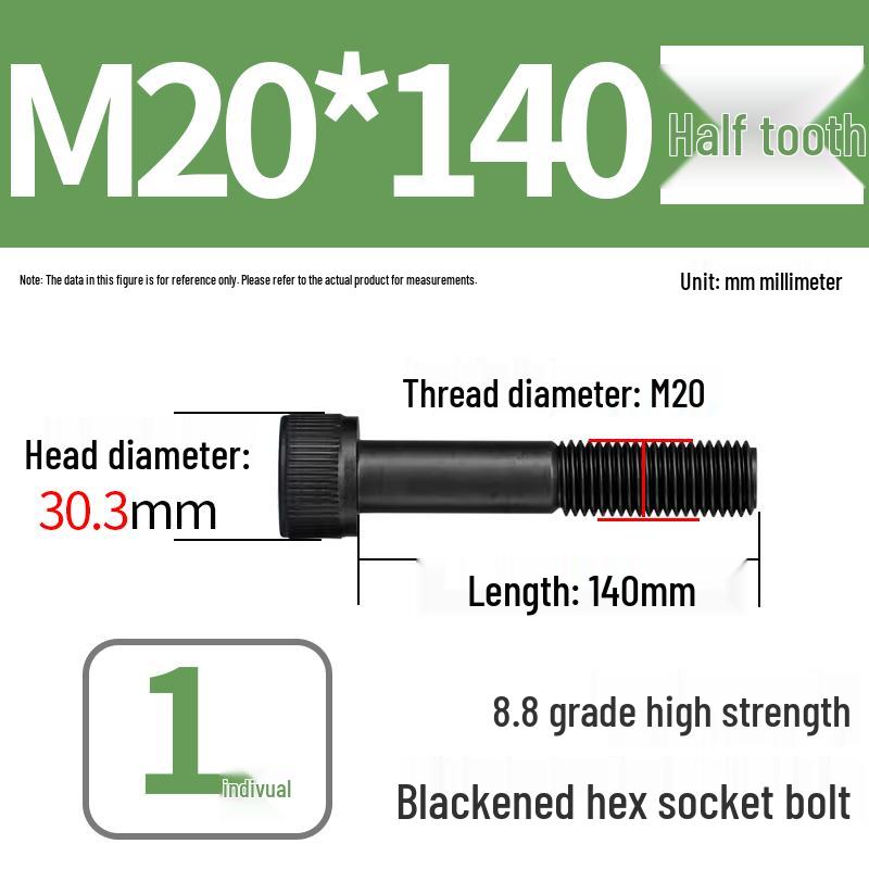 8.8 High-Strength Socket Head Cap Screw Bolt (M4-M20)