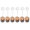 20 Stück Premium Holz Tischkartenhalter mit Wirbel-Draht Namenskarten Fotohalter für Hochzeit Geburtstag Festival
