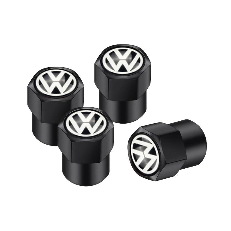 For VW 4Pcs Car Tire Valve caps Car Sticker for VW Volkswagen Passat Golf Polo Touran Accessories YHBE-V487 EM1
