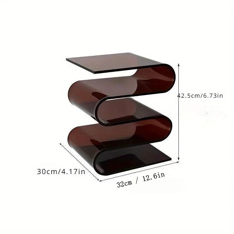 

Скандинавская прозрачная книжная полка Акриловый приставной столик с индивидуальностью Мебель для гостиной Домашний декор Маленькая книжная полка Подставка для журналов коричневый